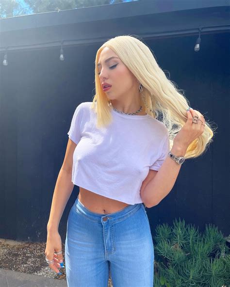 ava max in a bikini|Ava Max turns up the heat in blue patterned bikini